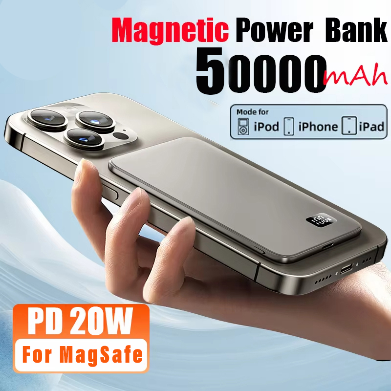 Power Bank Slim - 50000mAh Ultra Cienki Power Bank Magnetyczny