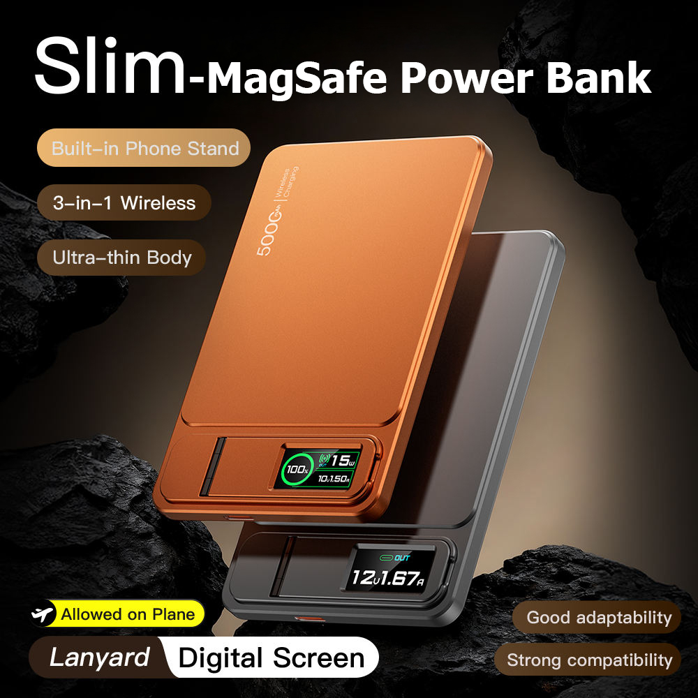 Power Bank Slim - 10000mAh Slim MagSafe Power Bank, magnetyczna,