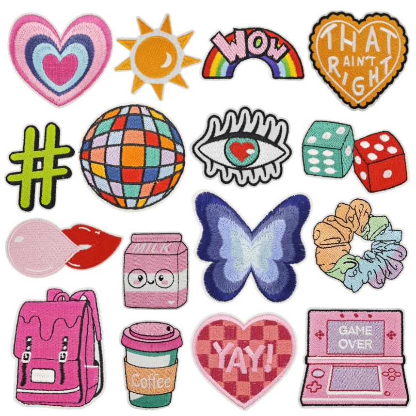 Phone Accessories Pictures - 10 szt. Naszywki haftowane z napisem
