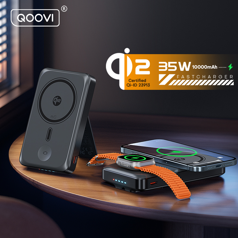 Power Bank Slim - QOOVI Qi2 35W Magnetyczny Power Bank
