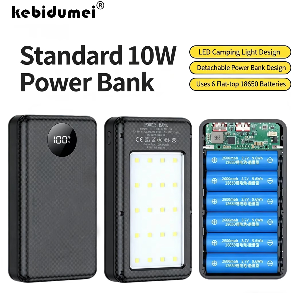 Portable Charger 20000Mah - KEBIDUMEI 6*18650 20000mAh Obudowa Power Banku