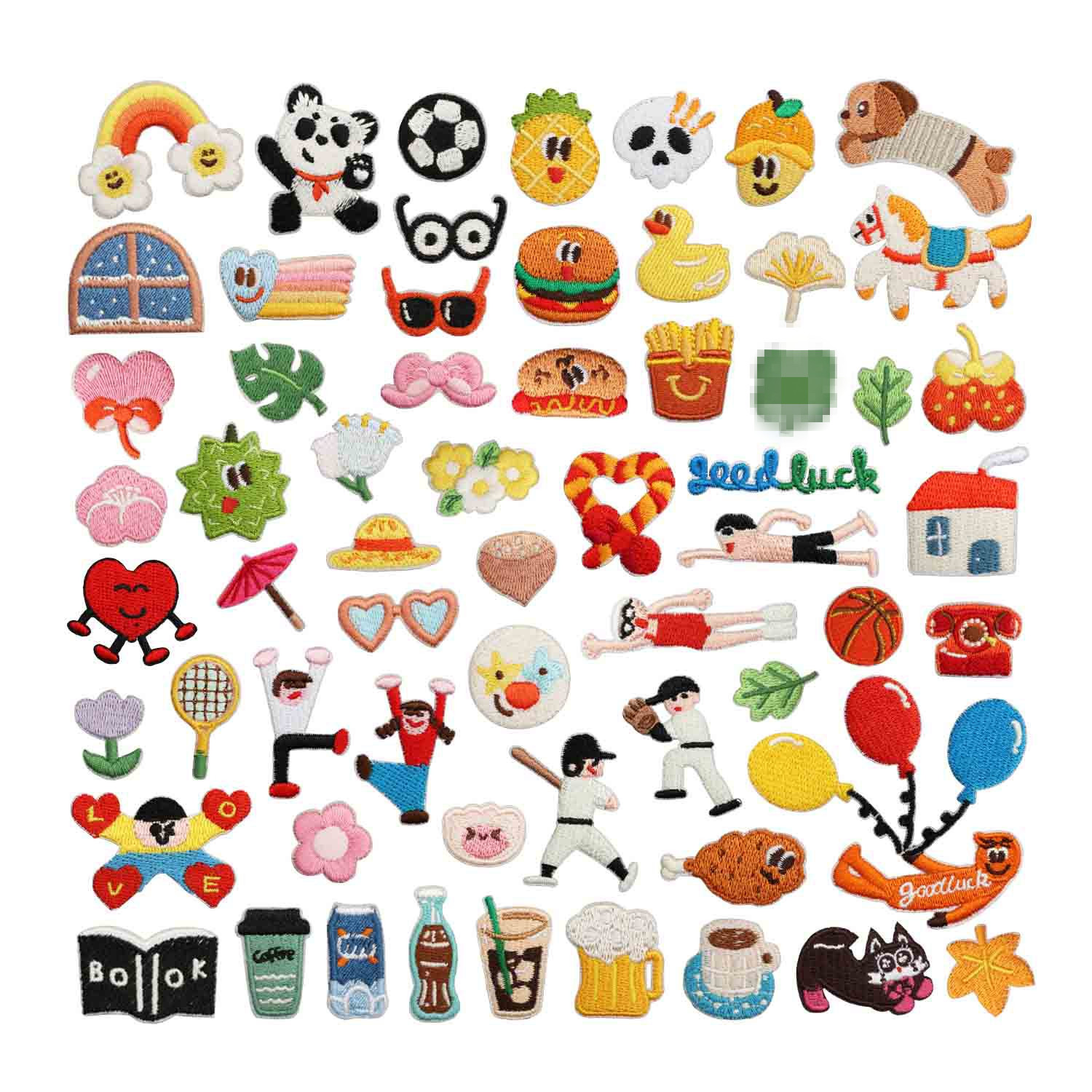 Phone Accessories Pictures - 10 szt. Naszywki z haftowaną pandą