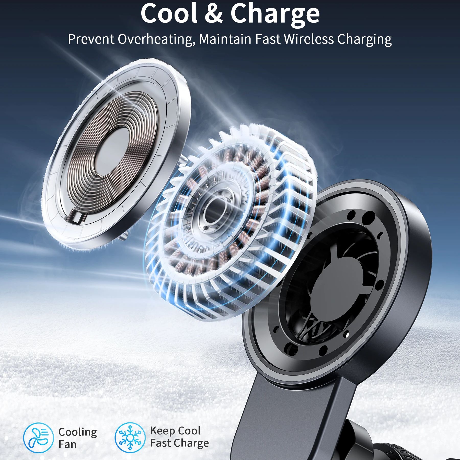 Magnetyczny bezprzewodowy uchw – Phone Cooling Fan recenzja i cena