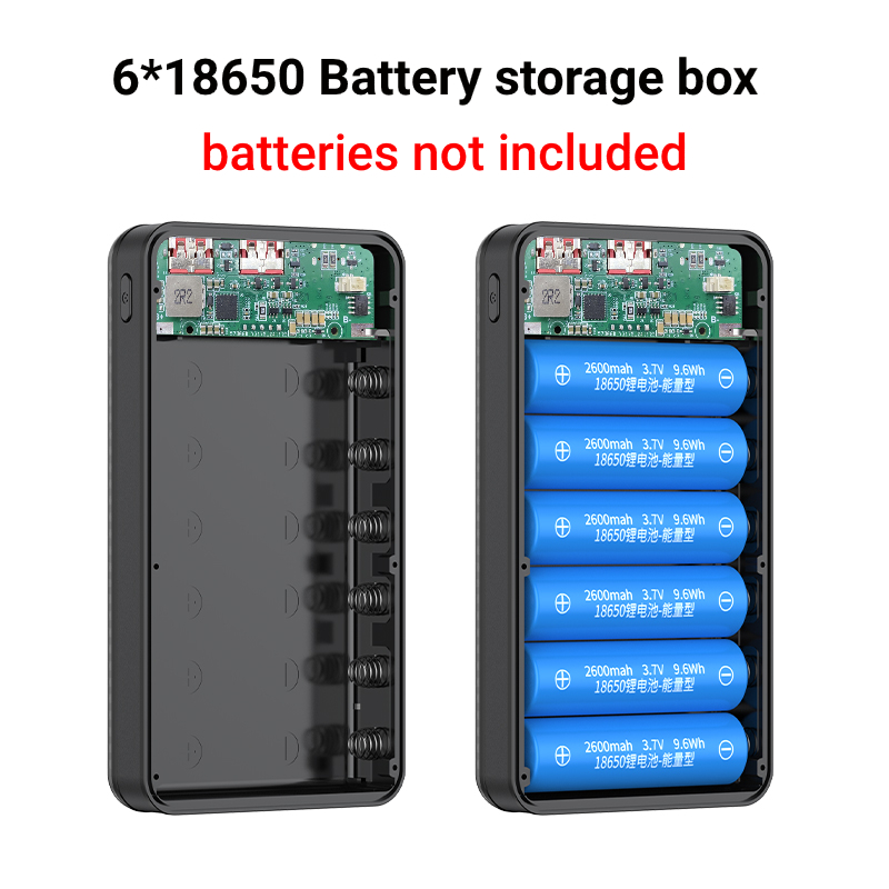 Powerbank 10W 6*18650, obudowy – Portable Charger 20000Mah recenzja i cena